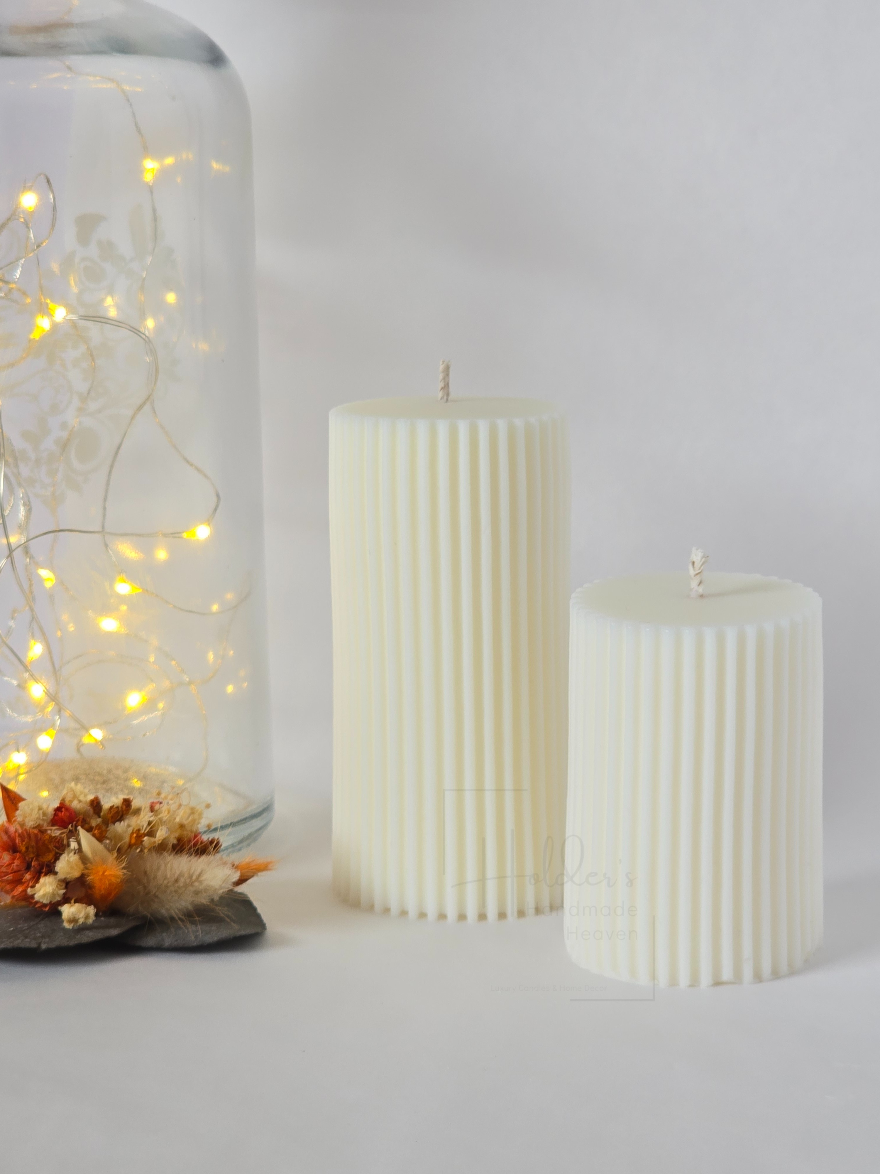 Gerippte Stumpenkerze